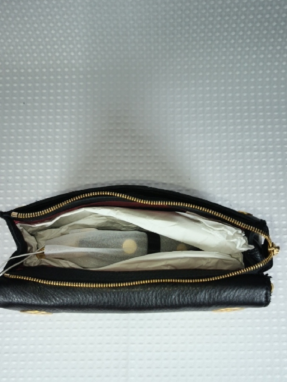 Hammitt Montana Small Black Leather Clutch, Gold Grommet Detail With Strap Nwot - Picture 8 of 15